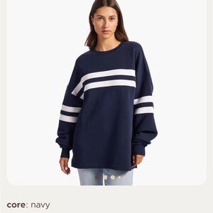 Nuuds Navy Varsity Crewneck - XL